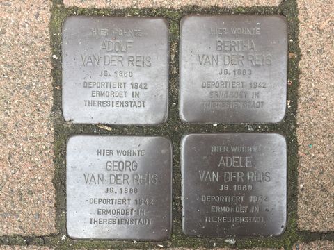 Die Stolpersteine der Familie van der Reis